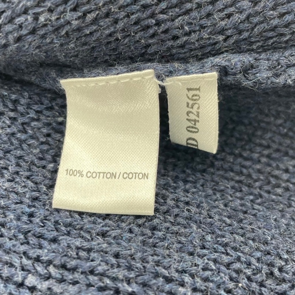 VTG Abercrombie Fitch Adirondack Top Medium Blue Cotton Knit Cardigan Hong Kong - Picture 10 of 11